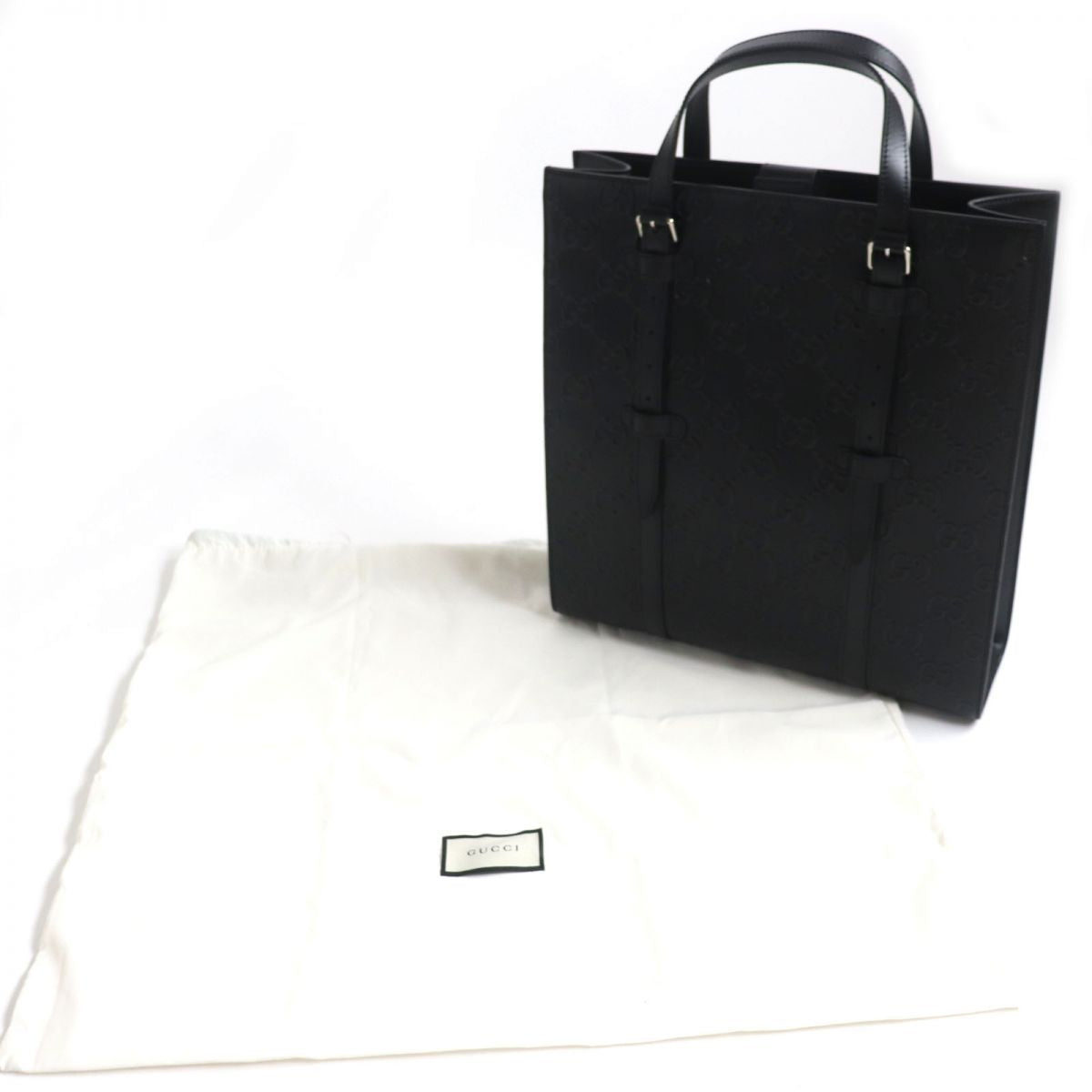 GUCCI Tote Bag Main: Shima leather black mens Used