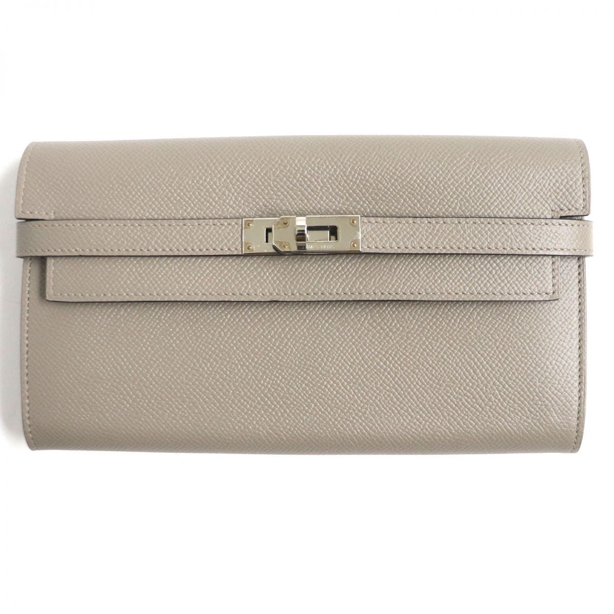 HERMES Long Wallet Purse Main�FEpsom beige mens Used