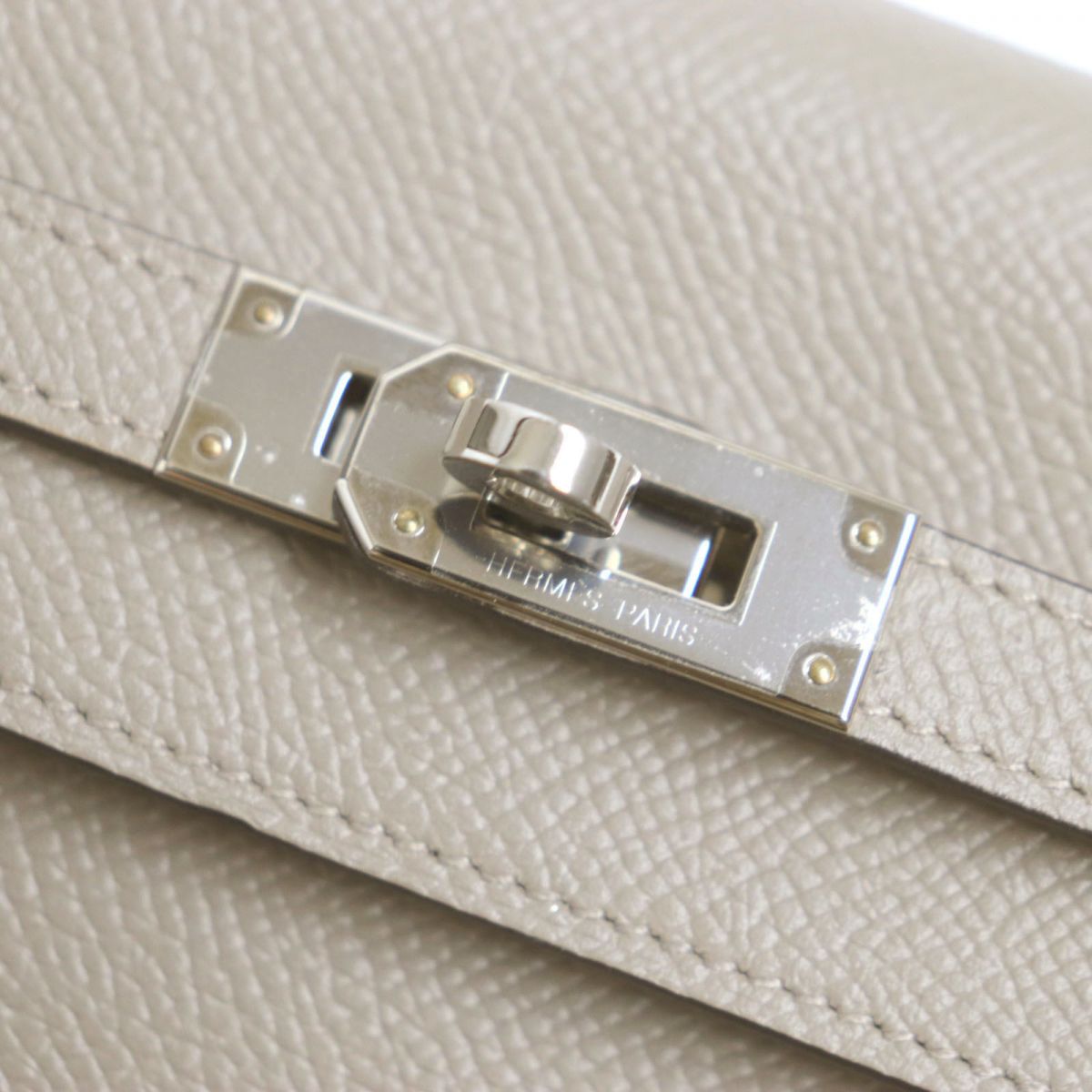 HERMES Long Wallet Purse Main�FEpsom beige mens Used