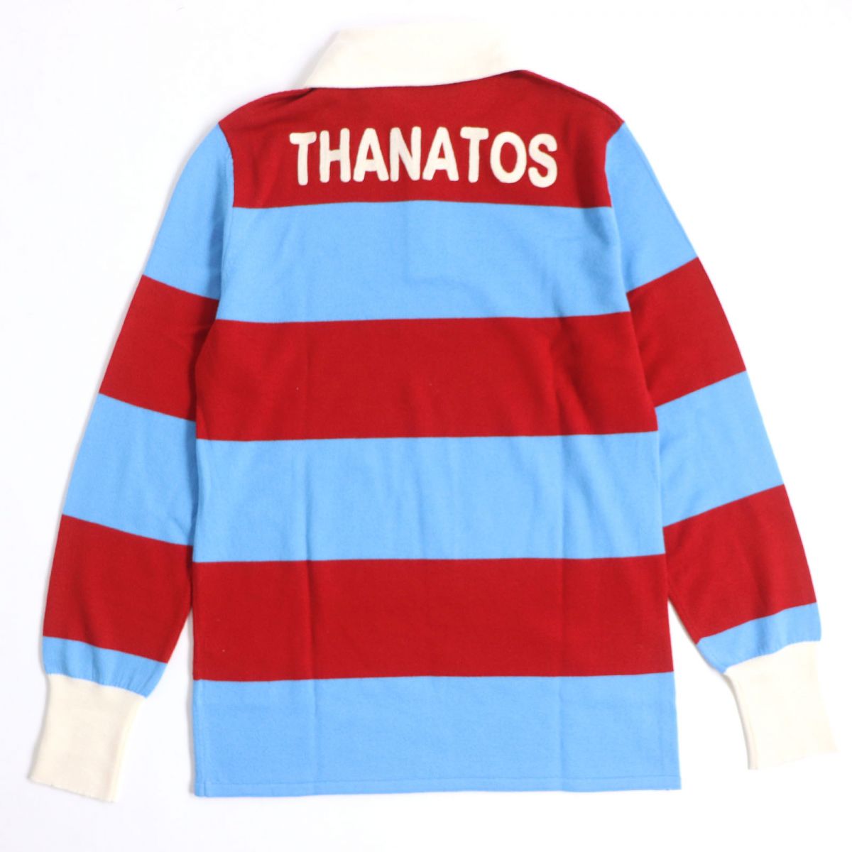 GUCCI knit Outer: 100% wool, part: 50% rayon, part: 50% acrylic Red x Light Blue x White mens XS Used