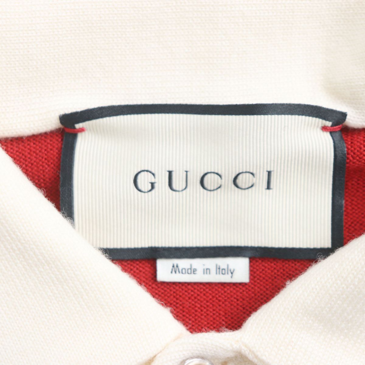 GUCCI knit Outer: 100% wool, part: 50% rayon, part: 50% acrylic Red x Light Blue x White mens XS Used