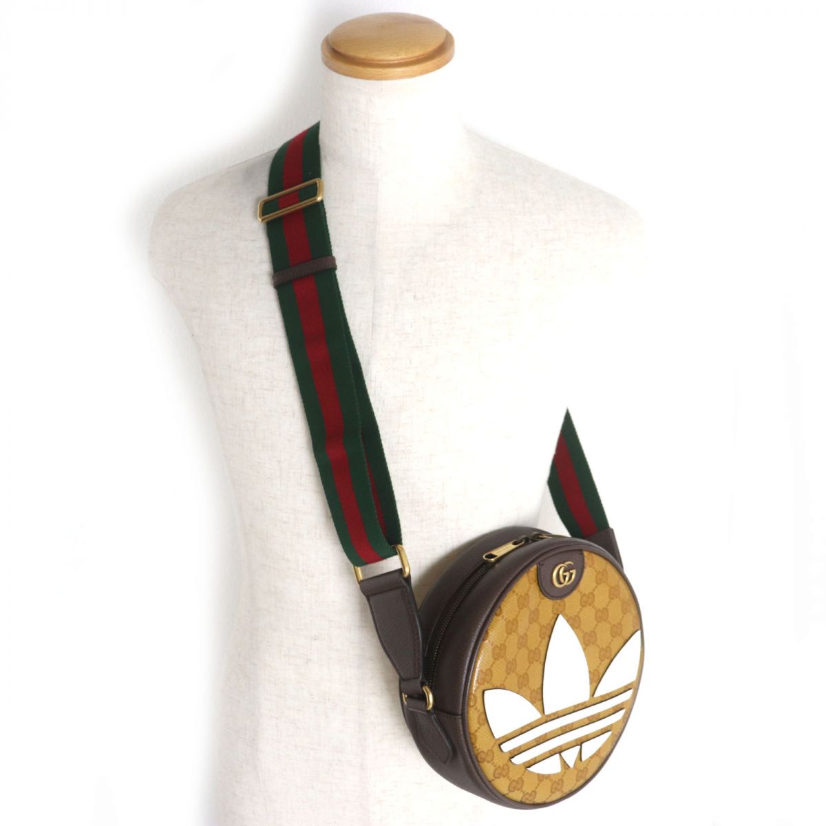 GUCCI Shoulder Bag GG crystal canvas multicolor Adidas x Gucci collaboration Ofidia