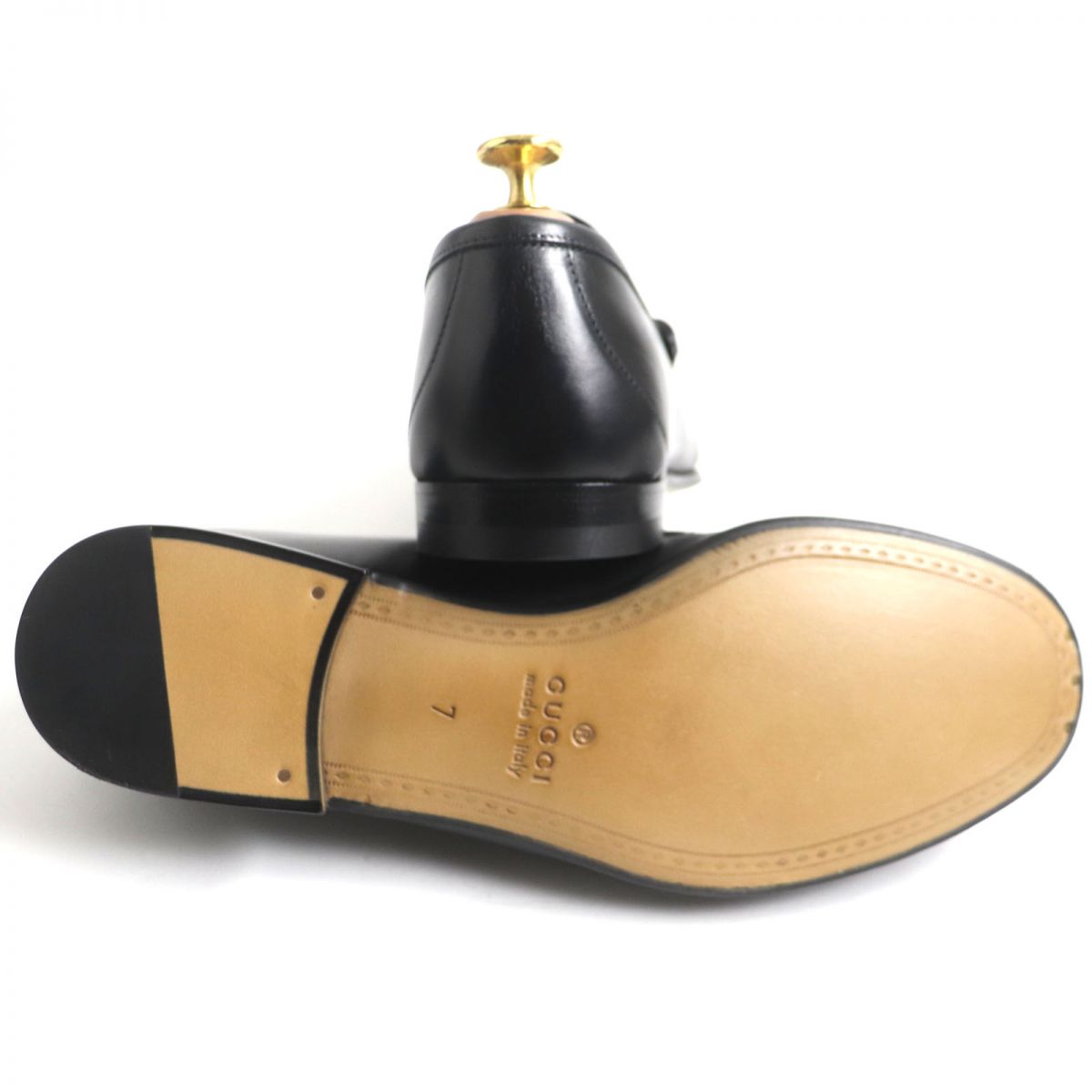 GUCCI loafers Main: Leather, Part: SV925 black mens 7 Used