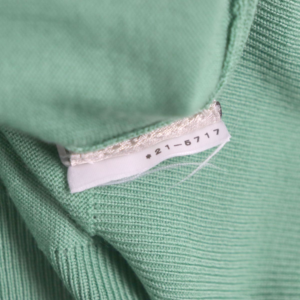 HERMES knit Main: 100% wool green mens L Used