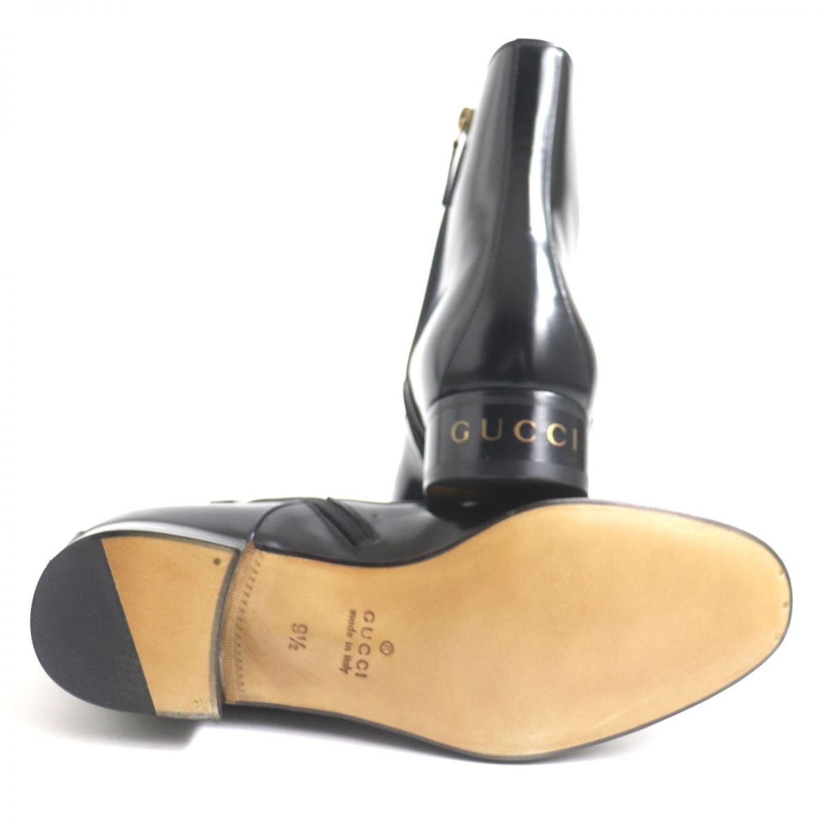 GUCCI boots Patent leather black 9 1/2