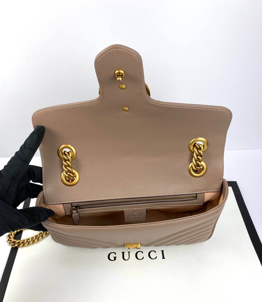 Gucci GG Marmont small cross-body bag flesh color