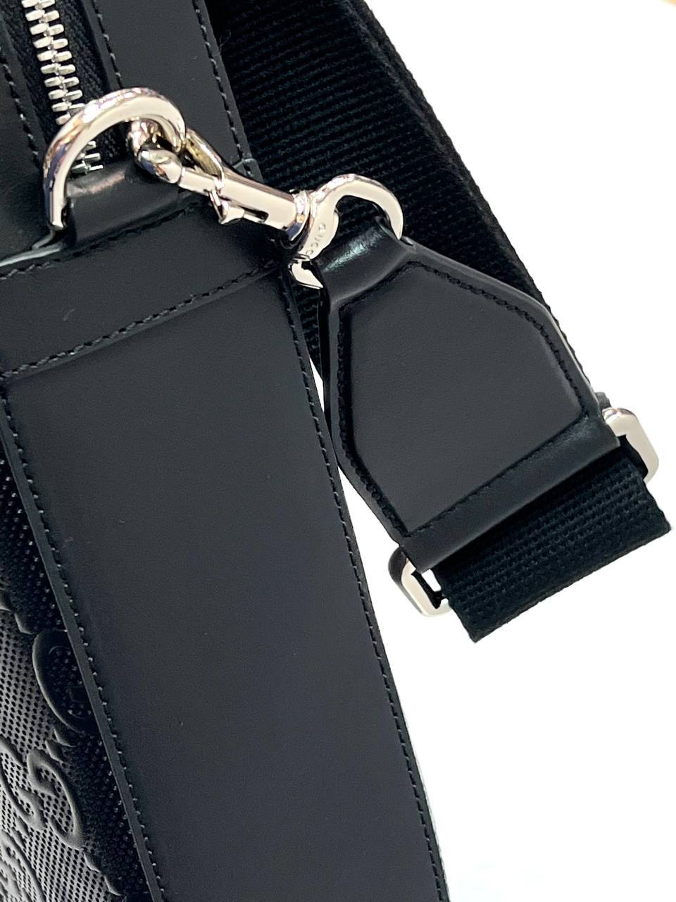 Gucci GG embossed Men's briefcase black