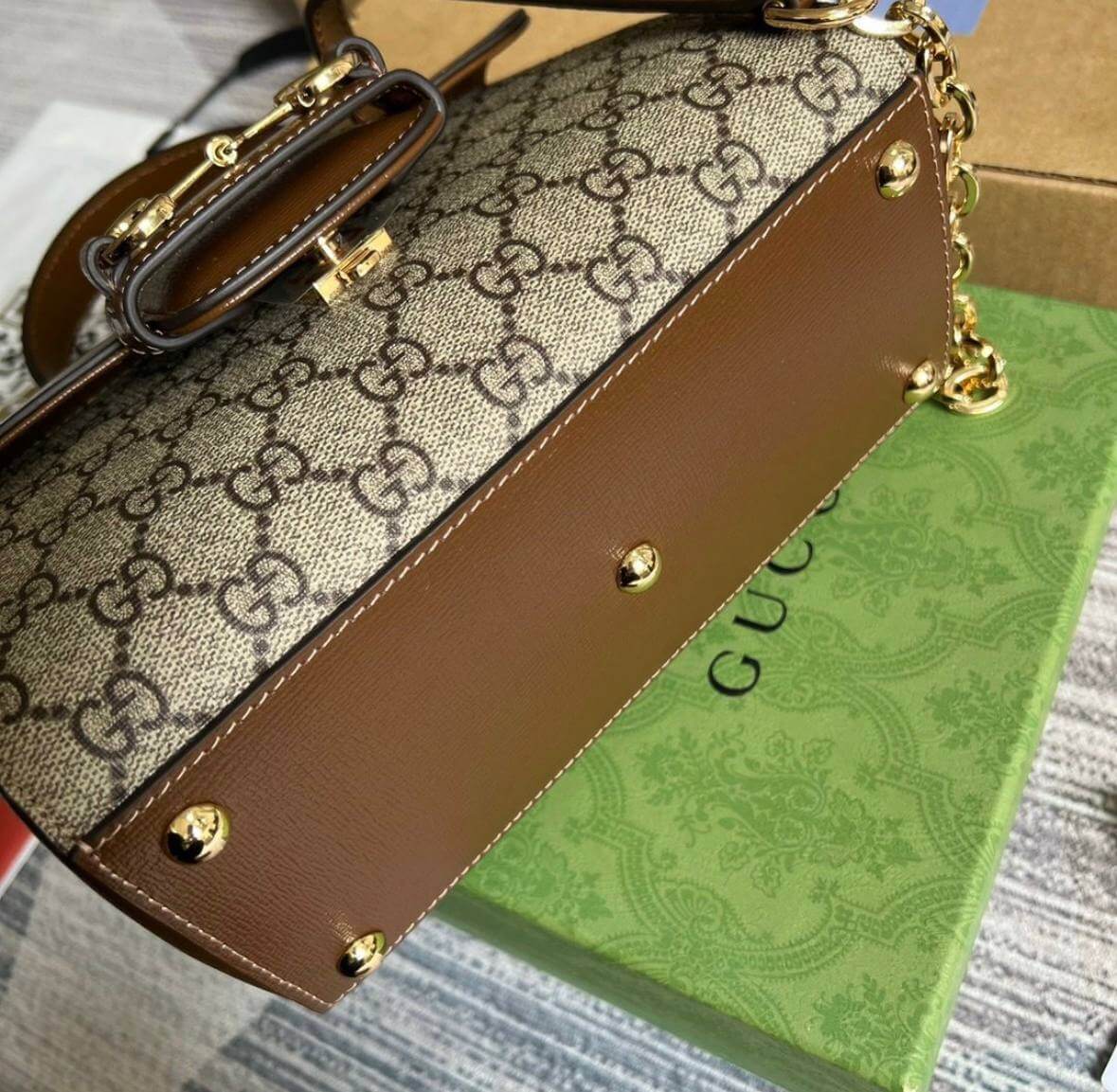 Gucci Horsebit 1955 mini bag light brown