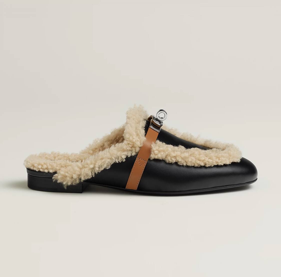 Hermes Oz mules in naturel