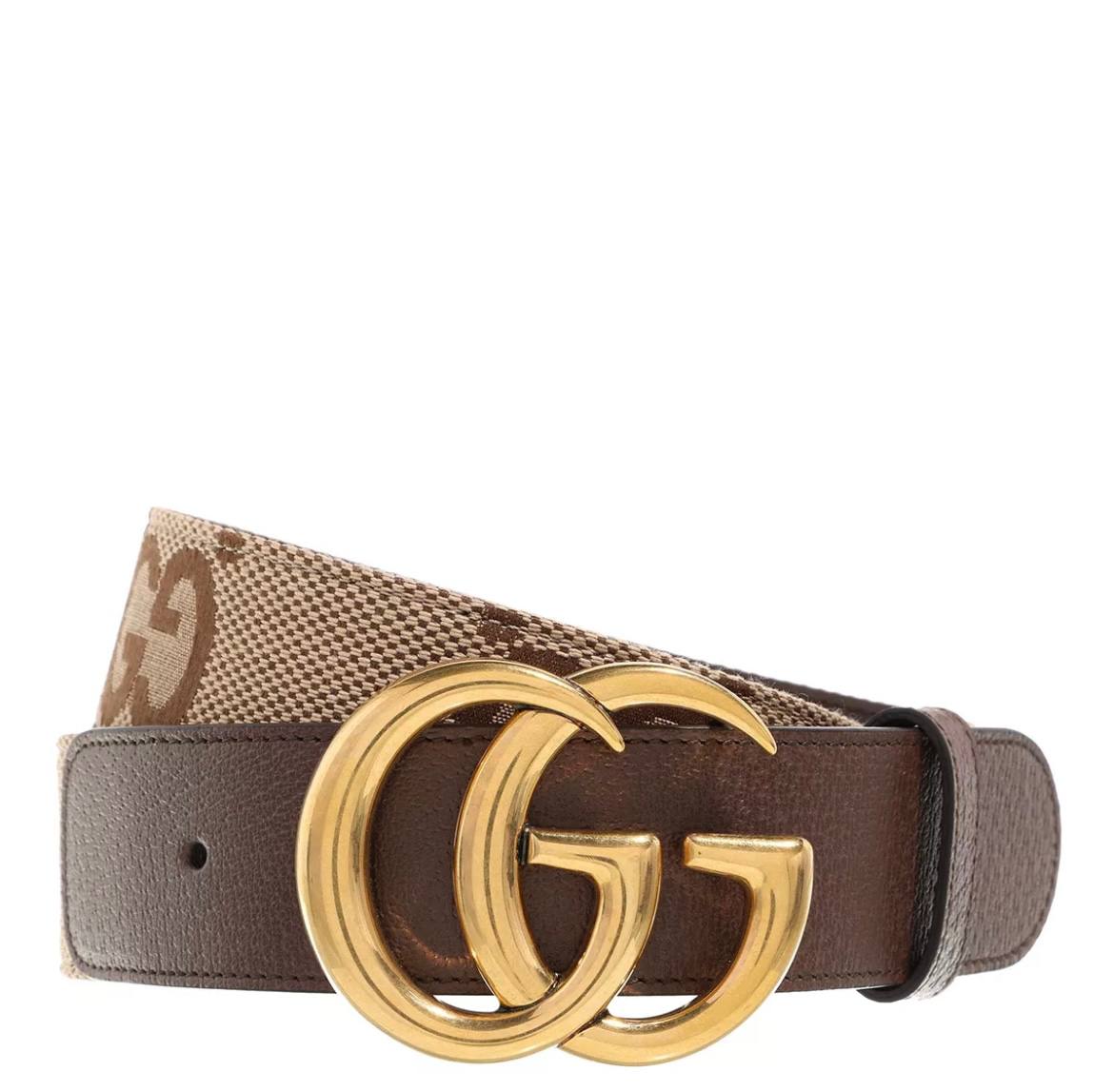 Gucci GG Ebony Marmont Buckle Wide Belt