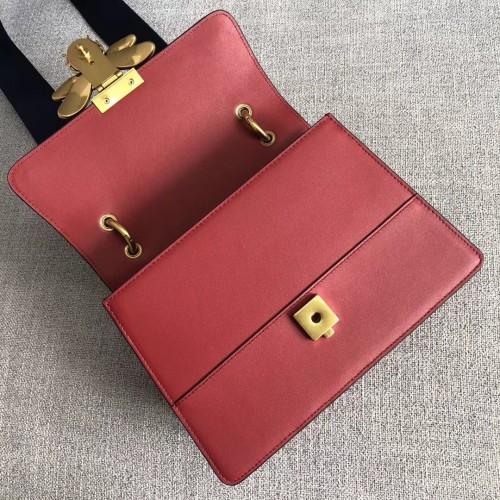 Gucci Queen Margaret Leather Bag Red