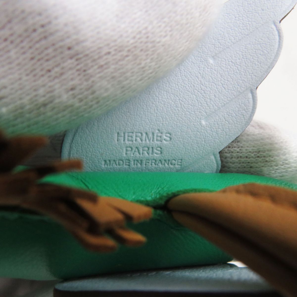 HERMES charm Main: Anyo Milo Mint/Sesame/Blue Brume mens Used