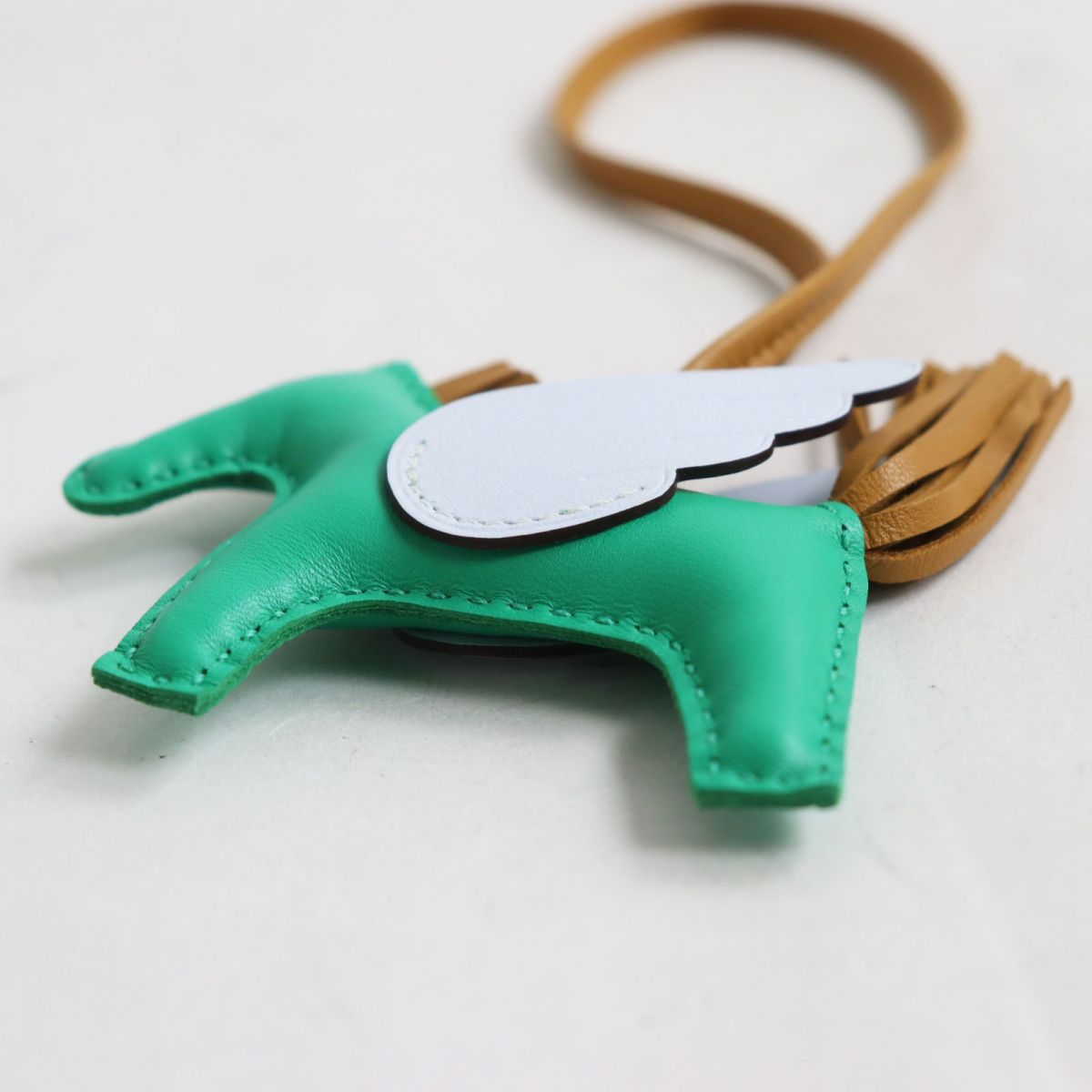 HERMES charm Main: Anyo Milo Mint/Sesame/Blue Brume mens Used