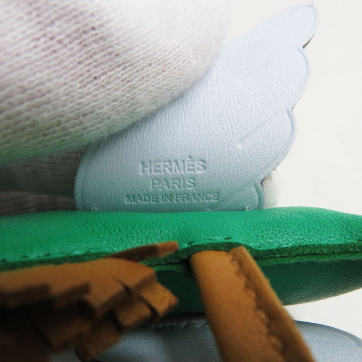 HERMES charm Main: Anyo Milo Mint/Sesame/Blue Brume mens Used