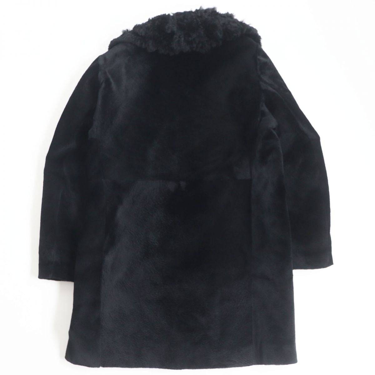 GUCCI Duffel coat Outer: Kangaroo, Part: Cowhide, Lining: 100% Alpaca, Sleeve Lining: 58% Rayon, Sleeve Lining: 42% Silk black mens 46 Used