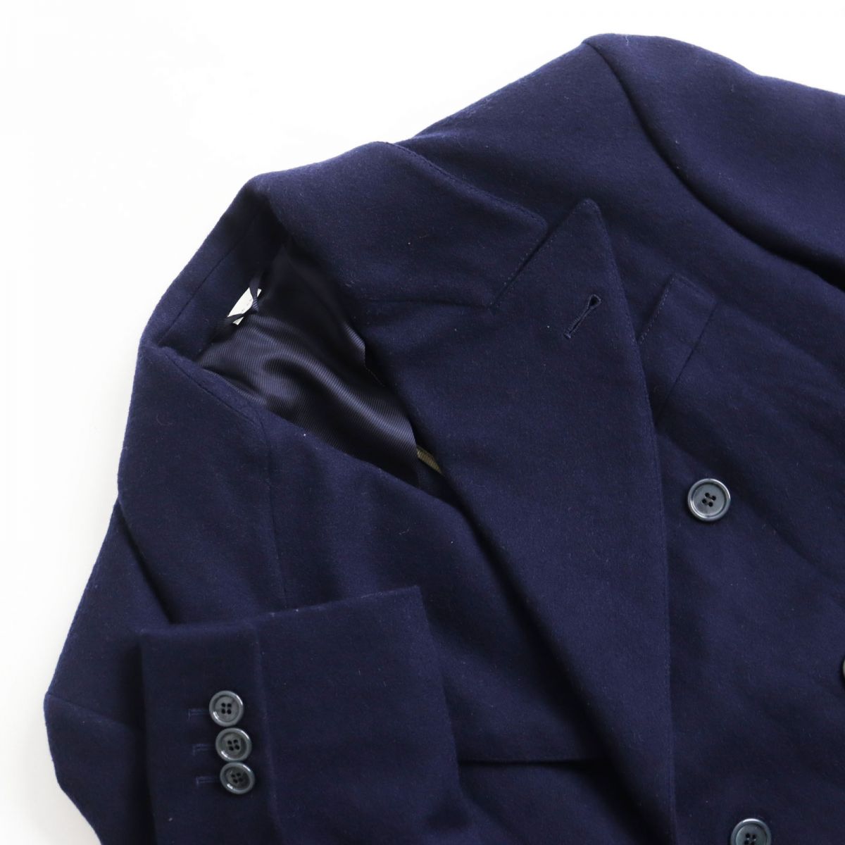 GUCCI tailored jacket Outer: 100% wool, Lining: 100% rayon, Sleeve lining: 100% cupra Navy mens 44 Used