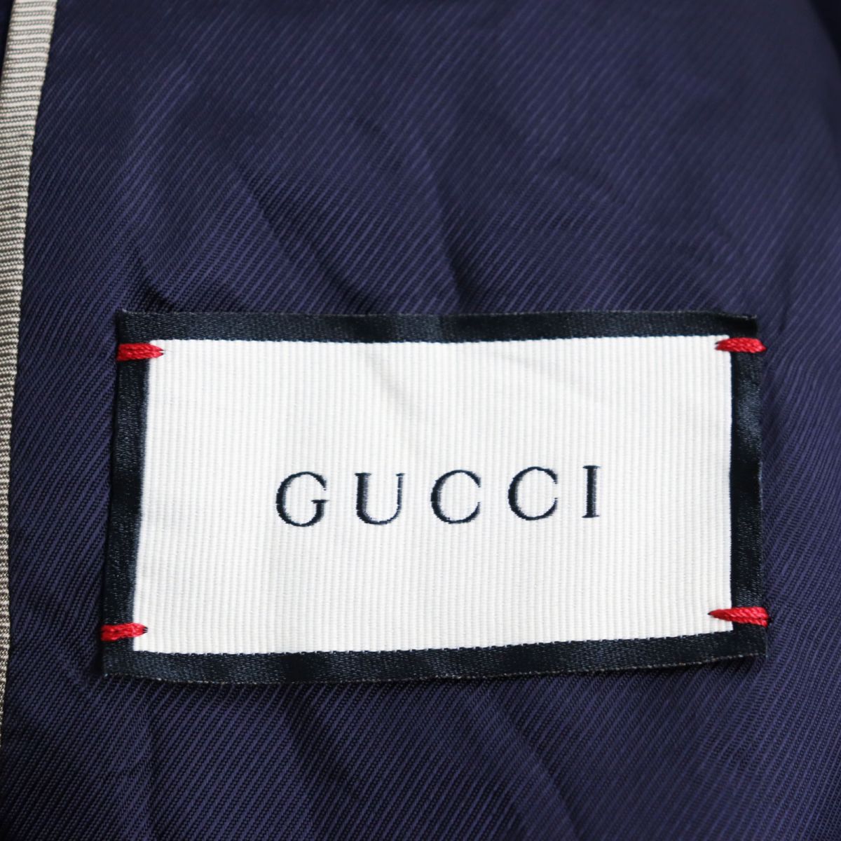 GUCCI tailored jacket Outer: 100% wool, Lining: 100% rayon, Sleeve lining: 100% cupra Navy mens 44 Used