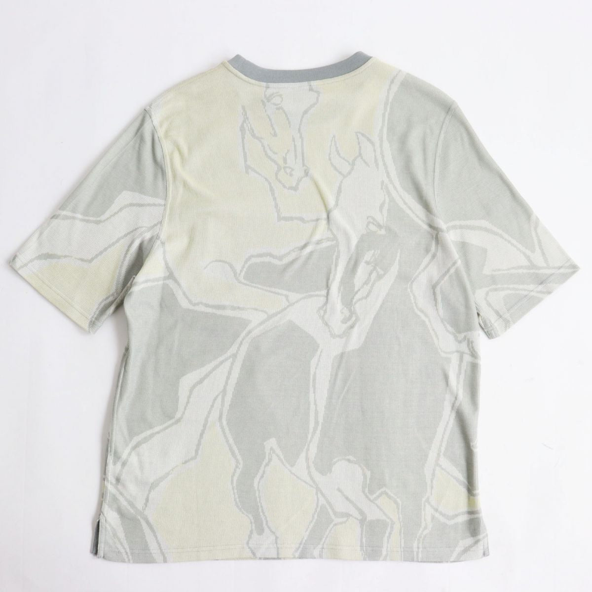 HERMES Cut Main: 100% cotton Gray x multicolor mens L Used