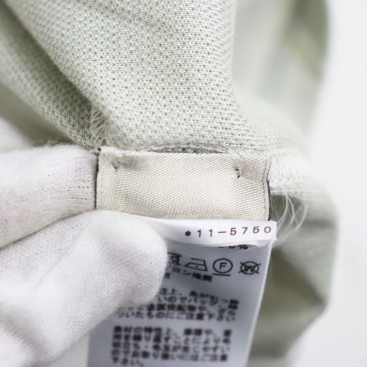 HERMES Cut Main: 100% cotton Gray x multicolor mens L Used