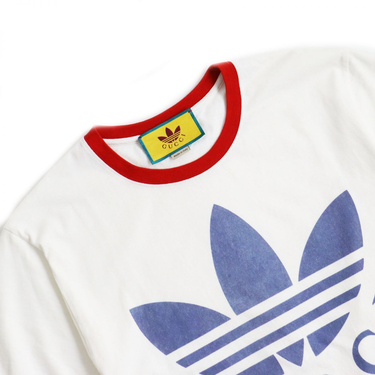 GUCCI Short sleeve T-shirt cotton white Gucci x Adidas collaboration XS