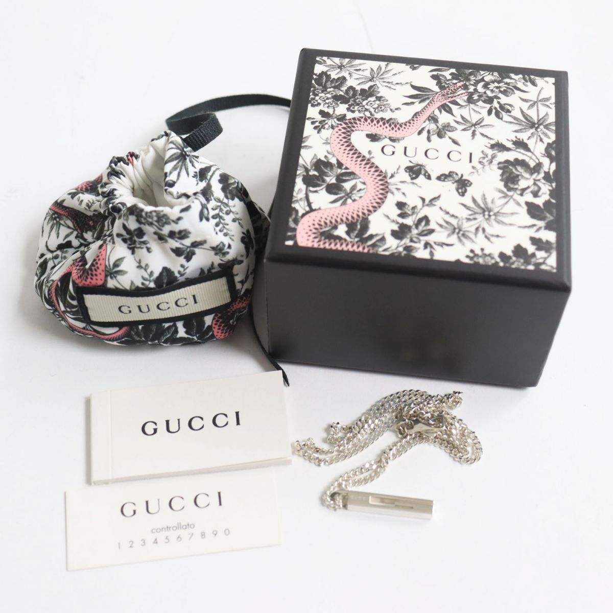 GUCCI Necklace AG925 Silver mens Used