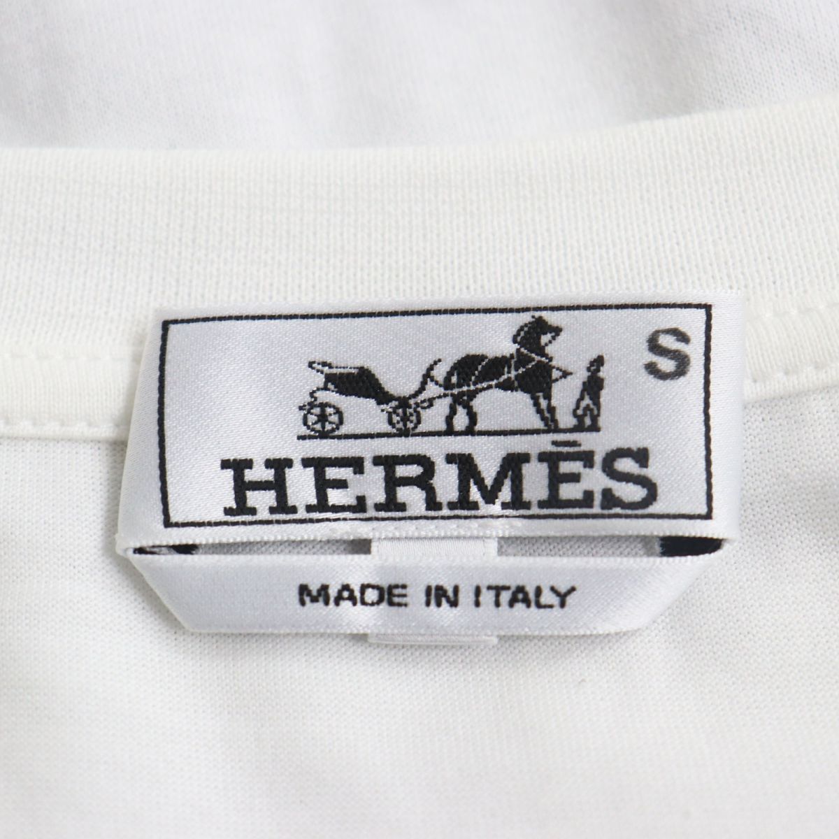 HERMES Cut cotton White x Gray type M
