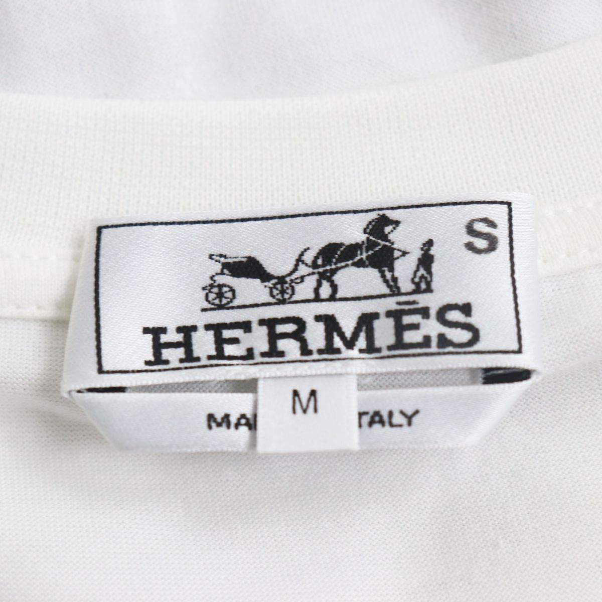 HERMES Cut cotton White x Gray type M