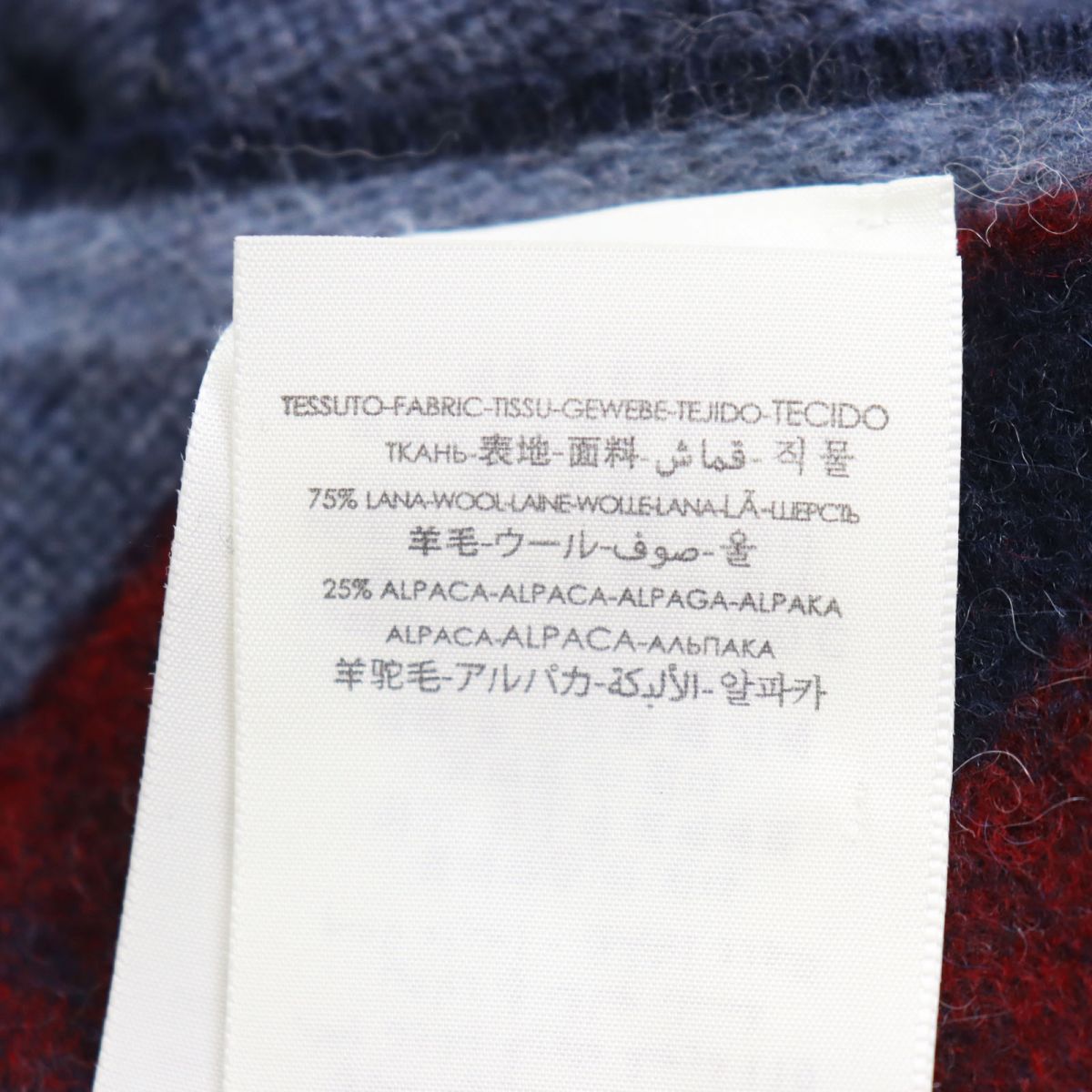 GUCCI Stall Main: 75% wool, Main: 25% alpaca Midnight blue mens Used