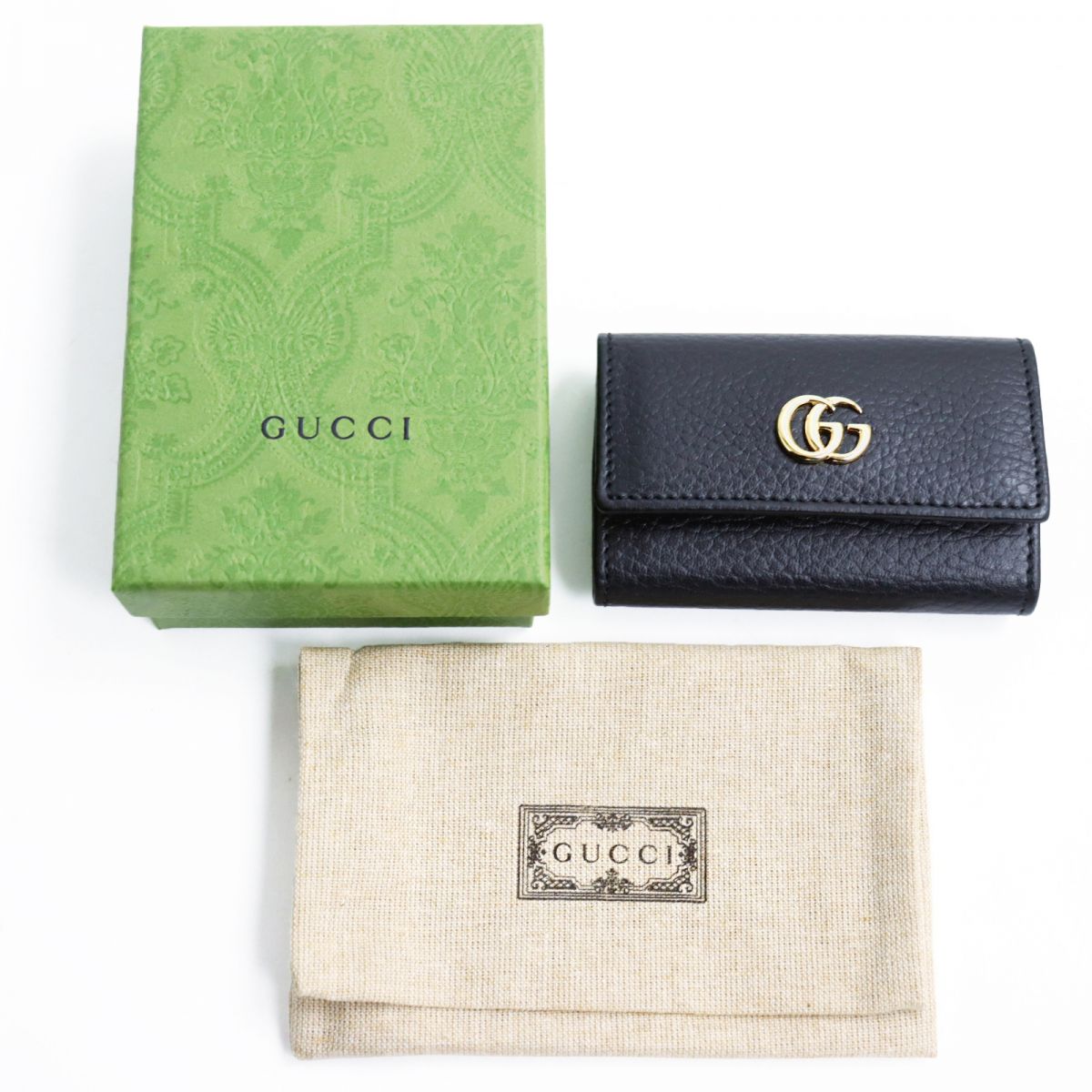 GUCCI Key case Key holder  Main: Leather black mens Used