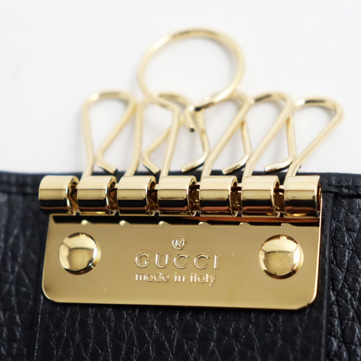 GUCCI Key case Key holder  Main: Leather black mens Used