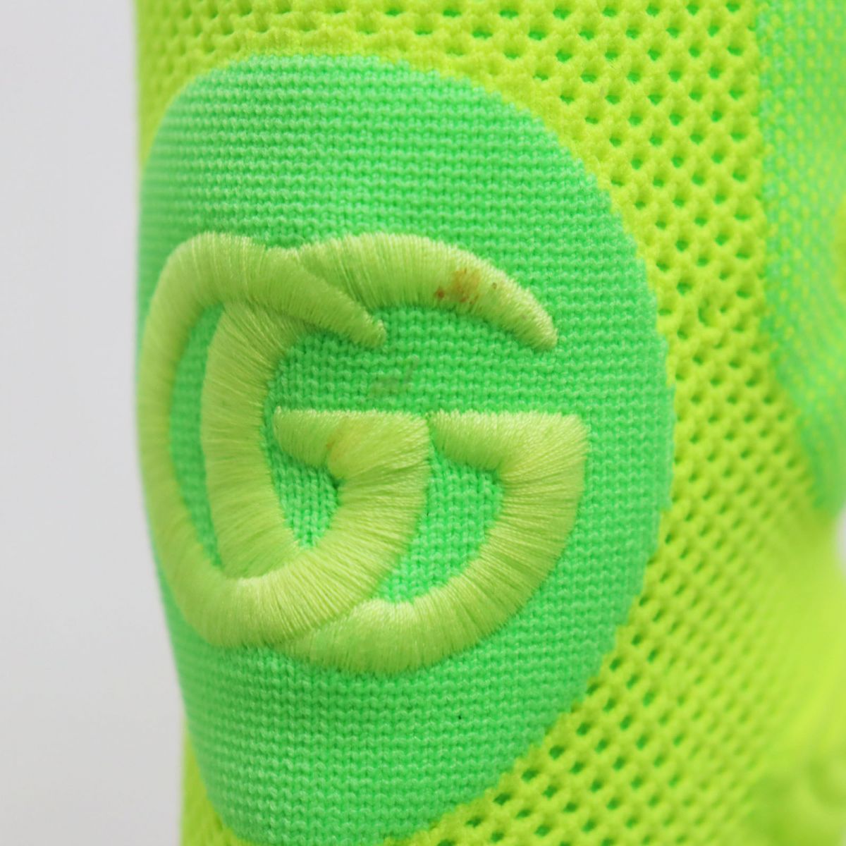 GUCCI sneakers Main: Nylon, Main: Rubber black x fluorescent green mens 8.5 Used