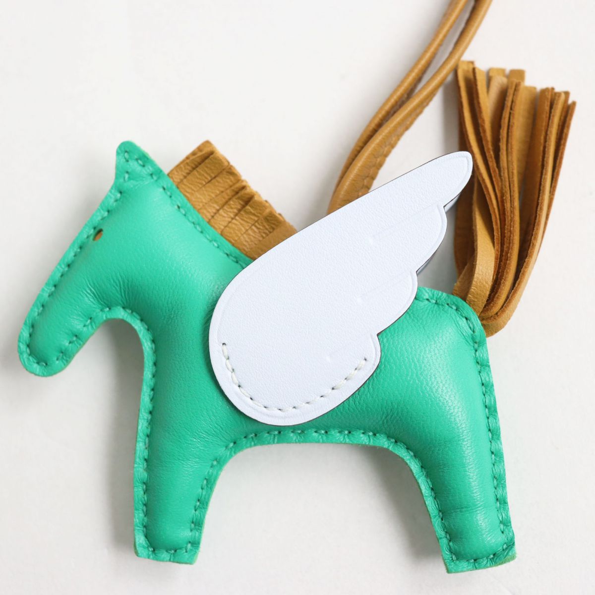 HERMES charm Main: Anyo Milo Mint/Sesame/Blue Brume mens Used