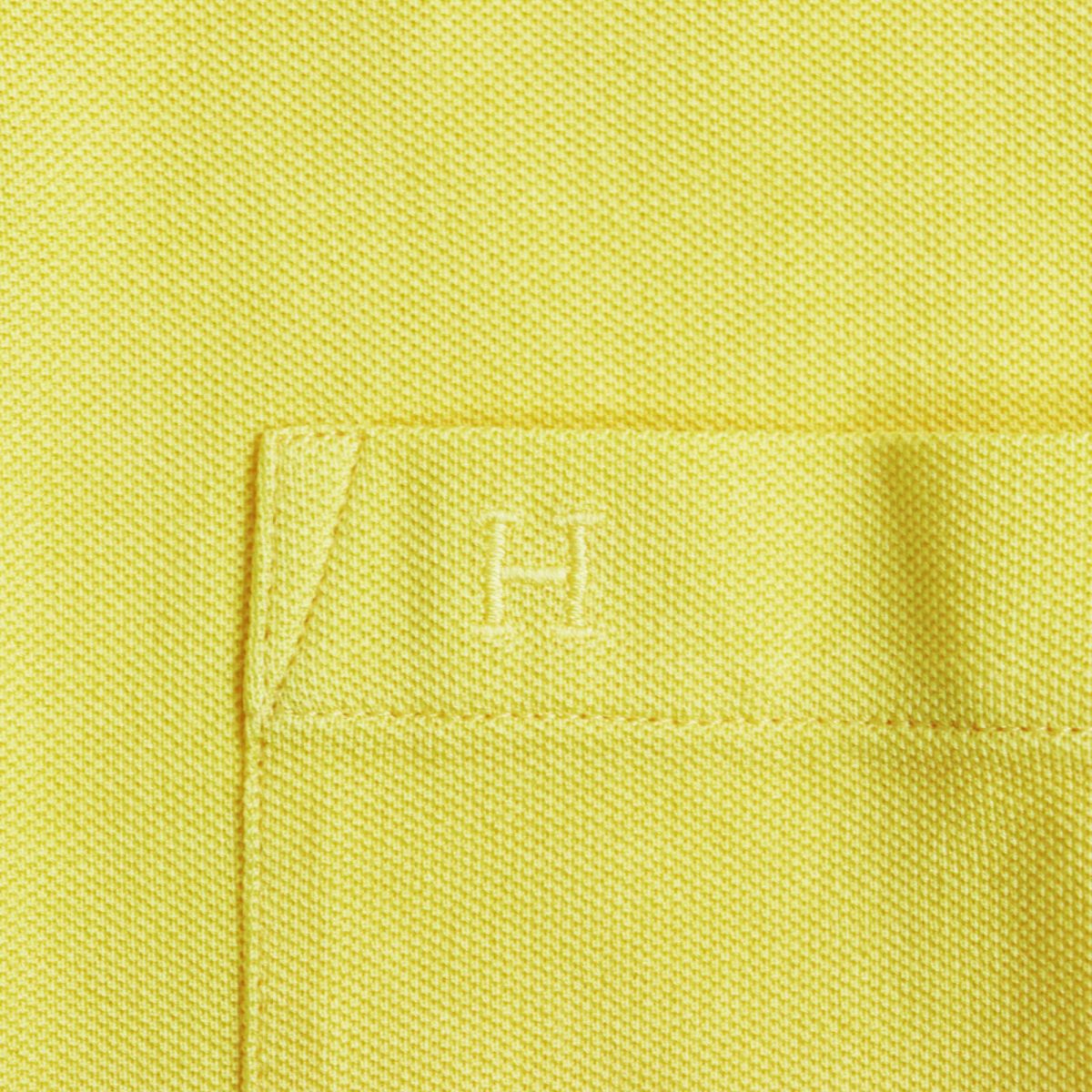 HERMES Short sleeve polo shirt cotton yellow M