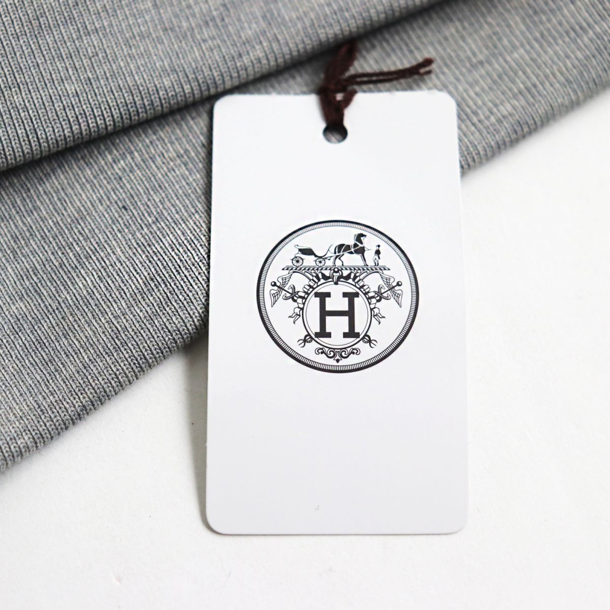HERMES Hoodie Main: 100% cotton, Leather part: sheepskin, Part: 90% cotton, Part: 10% polyurethane, Part: 100% cotton Gray type mens M Used