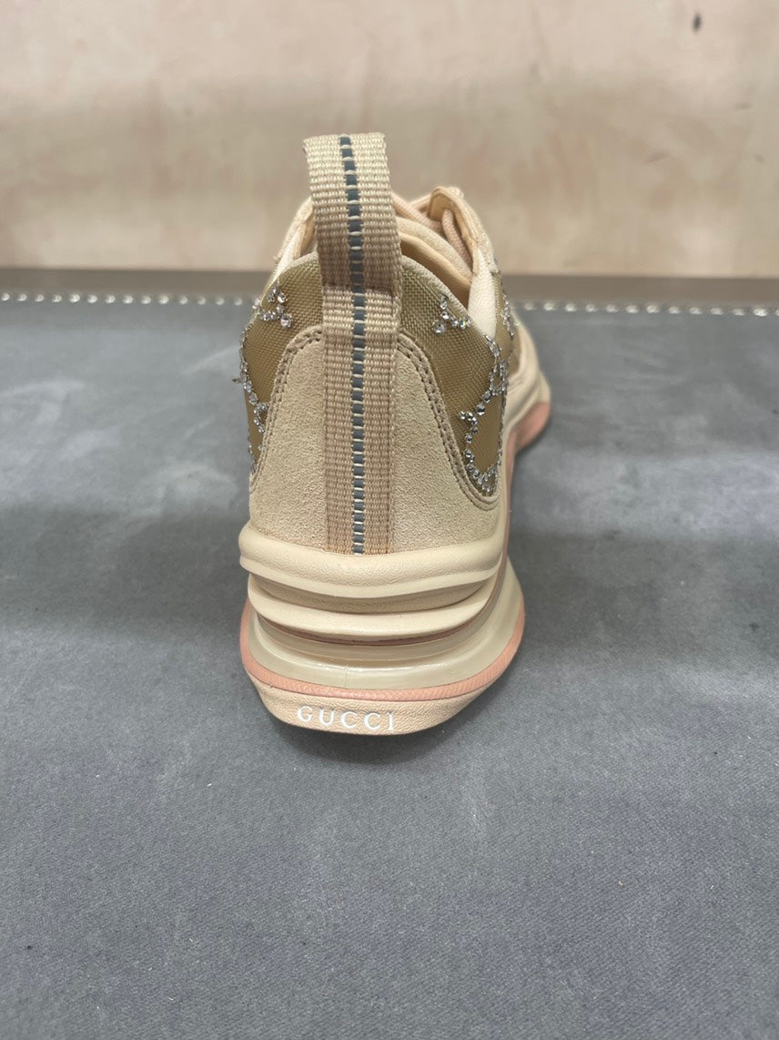 Gucci Run Crystal Sneakers Beige Sneakers
