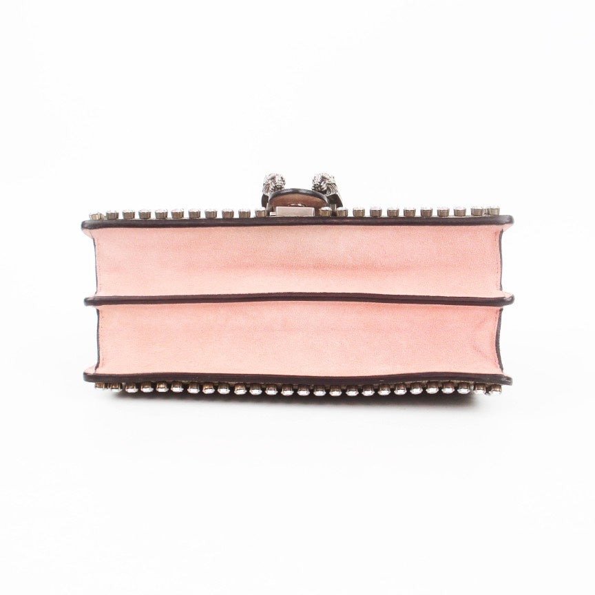 Gucci Dionysus Brown Beige GG Canvas Embellished Chain Bag 27x6x16cm