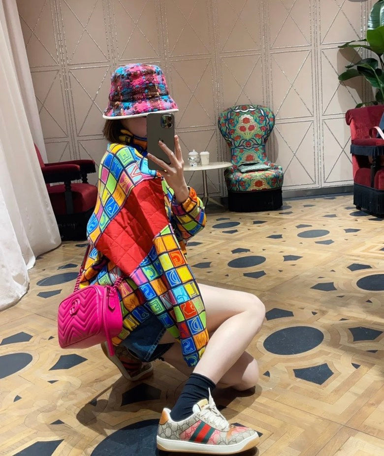 Gucci Elevation Tweed Bob Bucket Hat Pink/Blue M