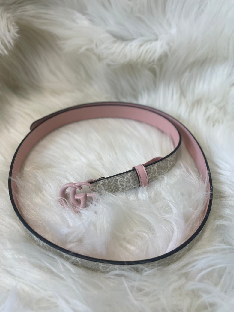 Gucci GG Marmont Thin Belt Pink 90
