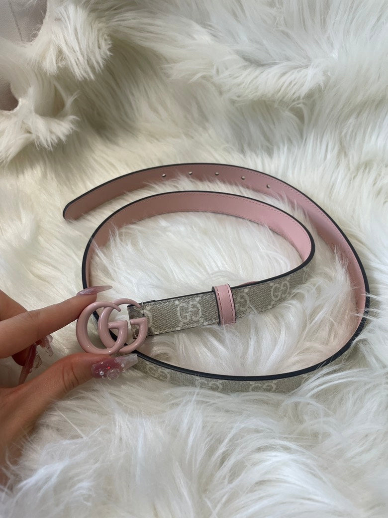 Gucci GG Marmont Thin Belt Pink 90