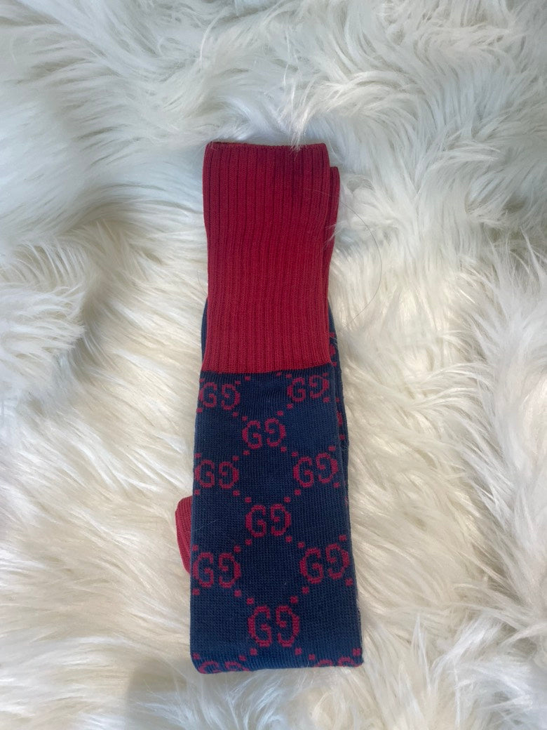 Gucci GG Pattern Long Socks Red Type