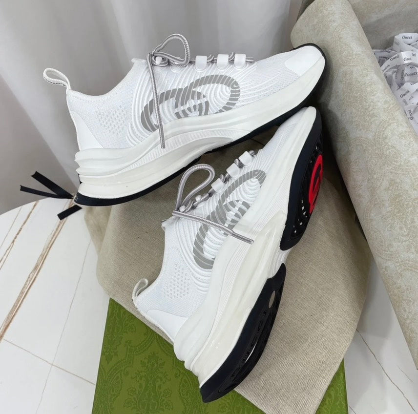 Gucci Men's Run Sneakers White Sneakers
