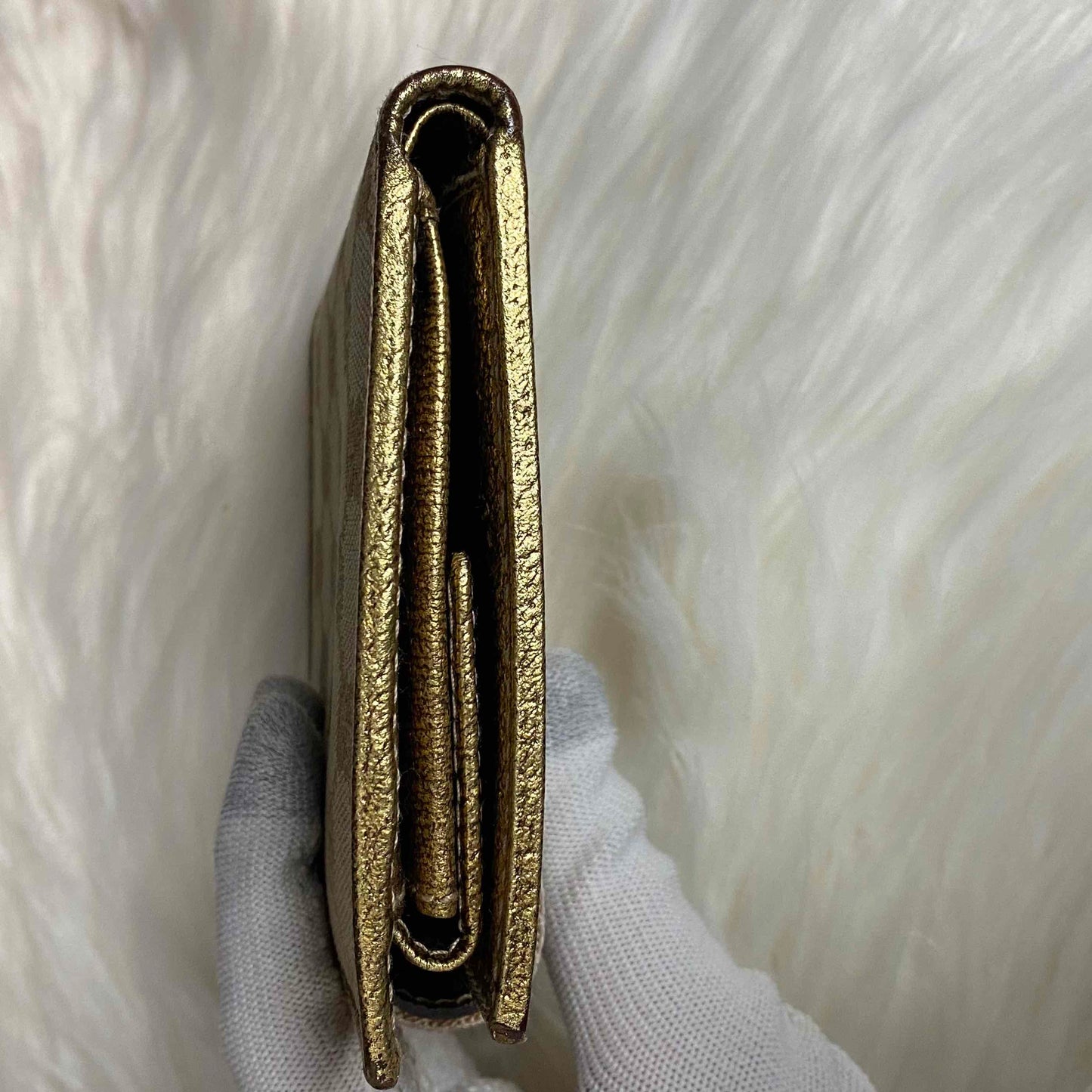 Gucci GG Supreme Beige Canvas Wallet - Pre-Loved