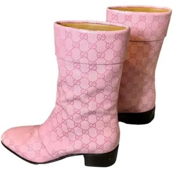 Gucci M PUNKEL BOOTE CRYSTAL GG Pink Boots