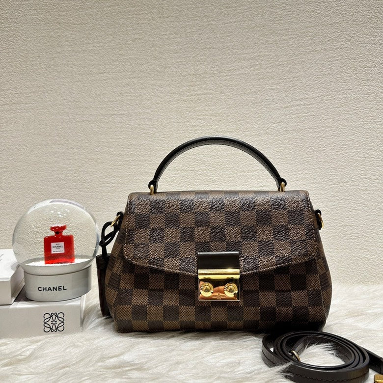 Louis Vuitton Damier Ebene Trevi PM Brown Satchel Handbag