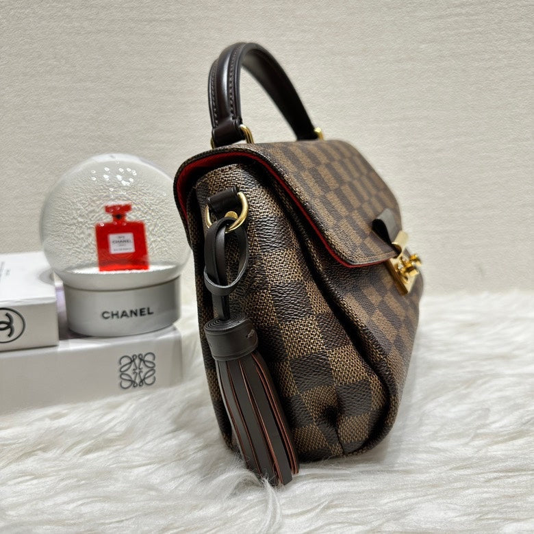 Louis Vuitton Damier Ebene Trevi PM Brown Satchel Handbag