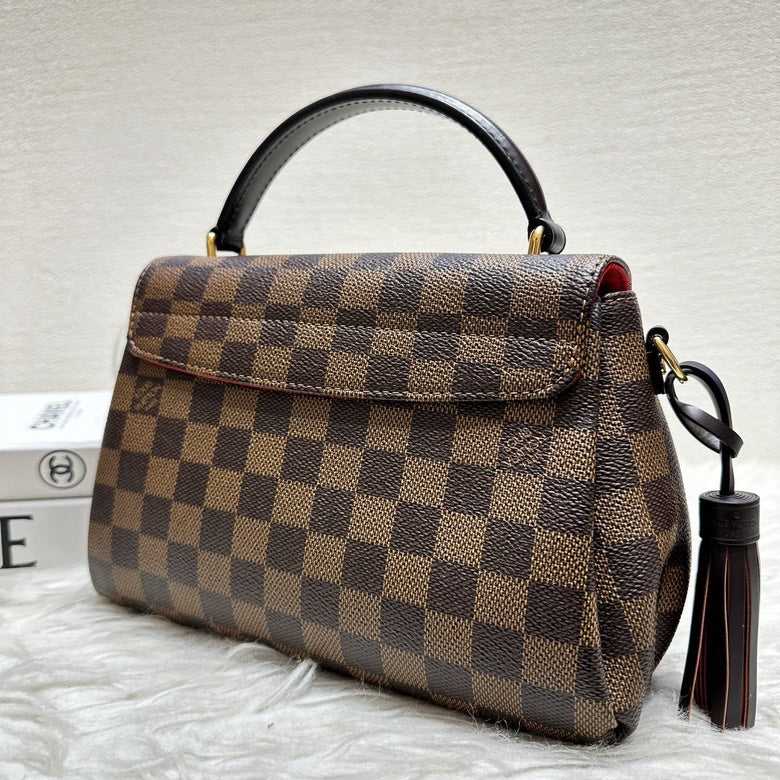 Louis Vuitton Damier Ebene Trevi PM Brown Satchel Handbag