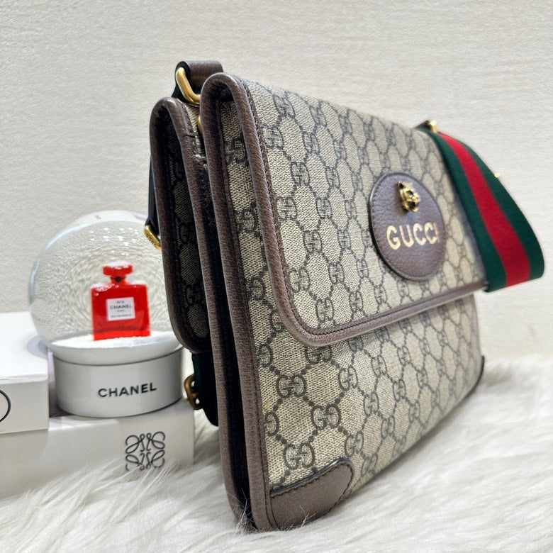Gucci GG Supreme Beige Messenger Bag - Preloved Crossbody