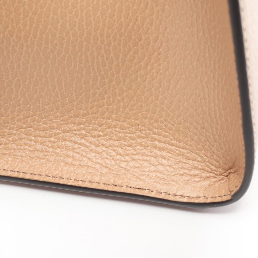Gucci Soho Interlocking G Handbag Leather Beige 2way 880371