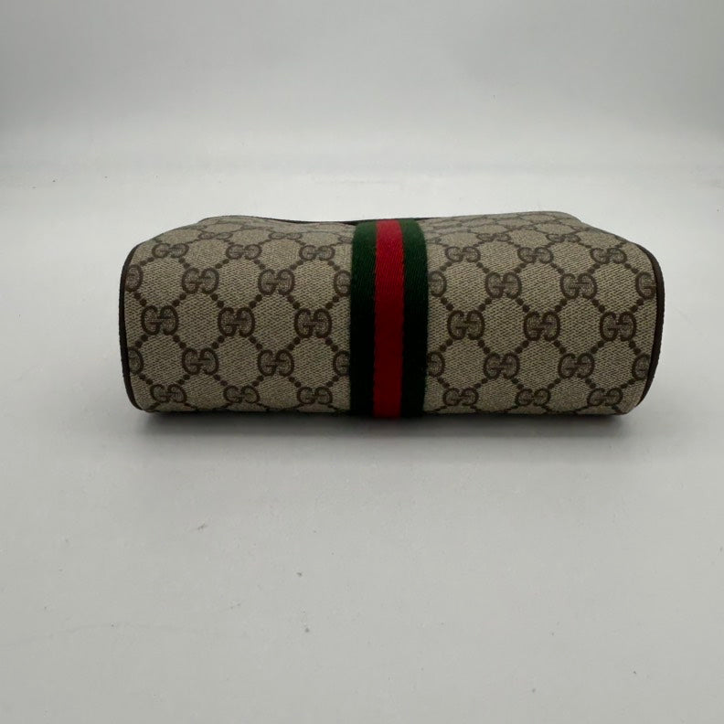 Gucci Beige Multicolor Canvas Leather Medium Clutch & Wristlet
