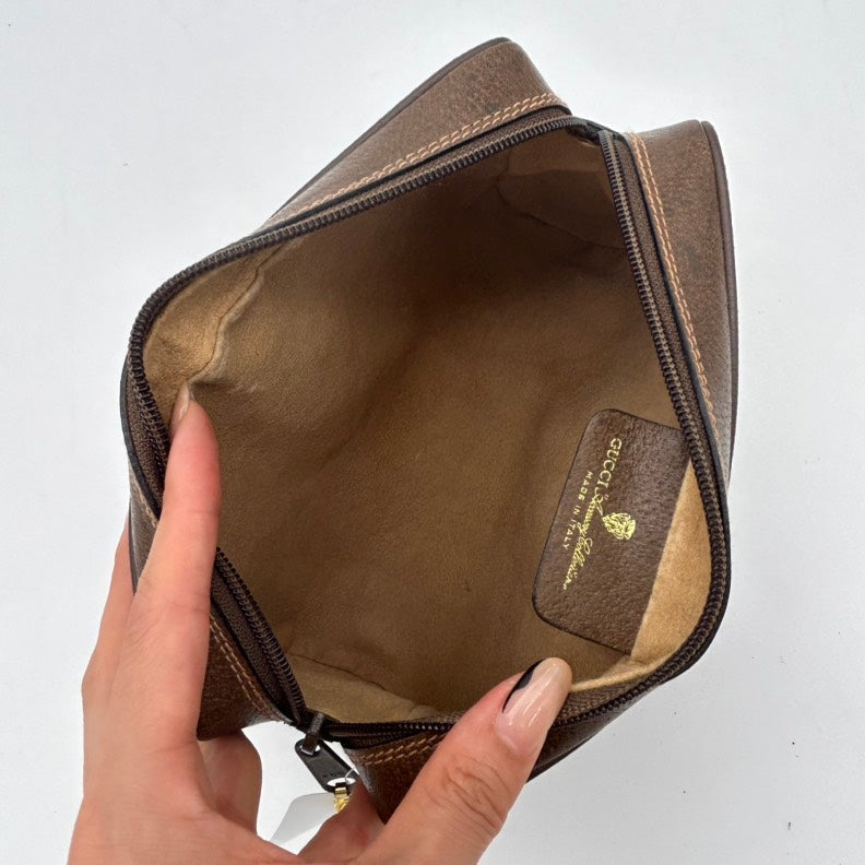 Gucci Beige Multicolor Canvas Leather Medium Clutch & Wristlet